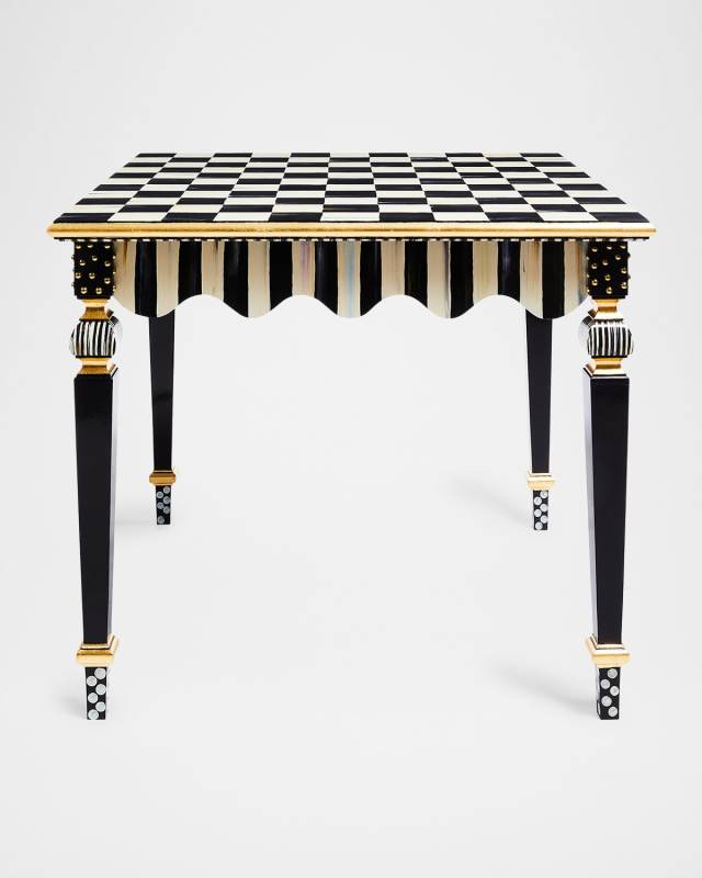 Courtly Check & Stripe Game Table